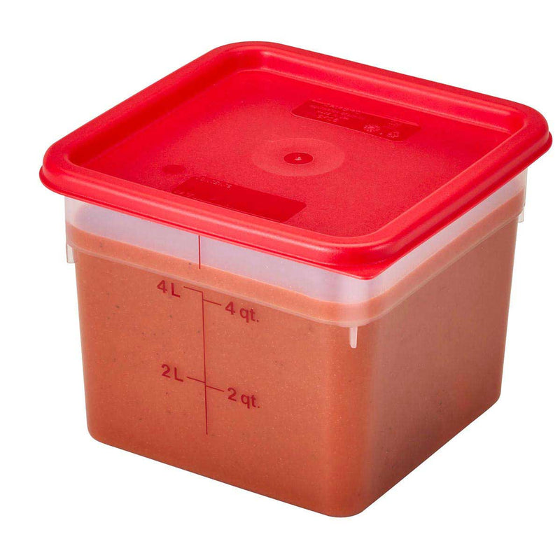 Culinary Essentials by Cambro SFC6451 CamSquare Storage Container Lid, Winter Rose, 6 & 8 qt.