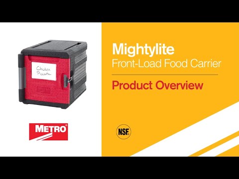 Metro ML400 Mightylite Front-Load Pan Carrier, 6 Pans, Red