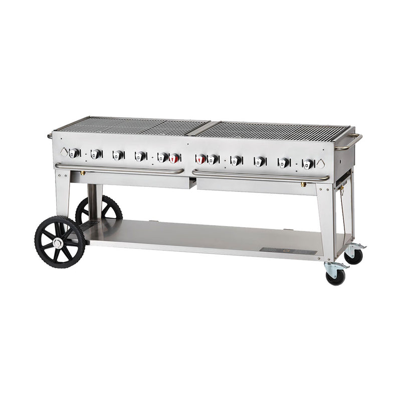 Crown Verity MCB-72LP Mobile Grill, Liquid Propane, 10 Burners, 81"