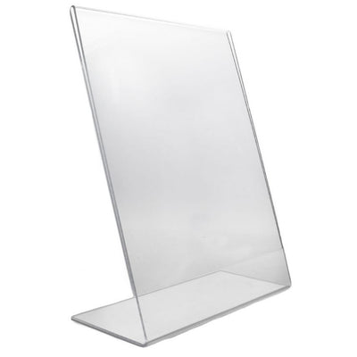 Cal-Mil 513 Plastic Easel Tabletop Cardholder, Clear, 8.5" x 11", Case of 12