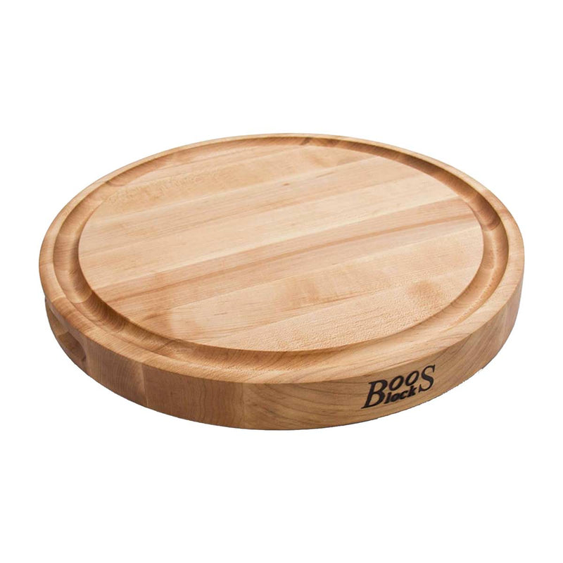 John Boos CB1051-1M1515175 Maple Wood Round Chopping Block w/ Juice Groove, 15"