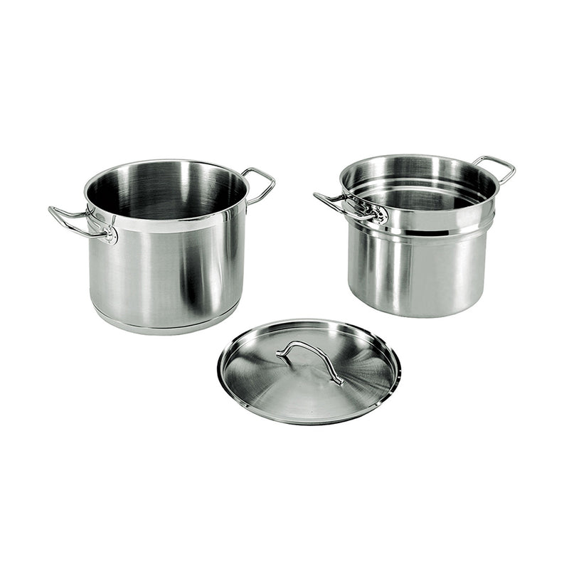 Stainless Steel Double Boiler w/ Cover, 12 qt.